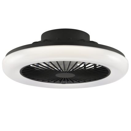 Brilliant - LED hämaratav laevalgusti ventilaatoriga MONTERO LED/20W/230V 2700-6500K, läbimõõt 42 cm, must + kaugjuhtimispult