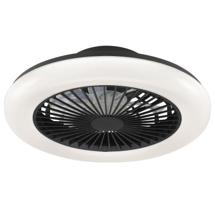 Brilliant - LED hämaratav laevalgusti ventilaatoriga MONTERO LED/20W/230V 2700-6500K, läbimõõt 42 cm, must + kaugjuhtimispult