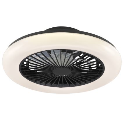 Brilliant - LED hämaratav laevalgusti ventilaatoriga MONTERO LED/20W/230V 2700-6500K, läbimõõt 42 cm, must + kaugjuhtimispult