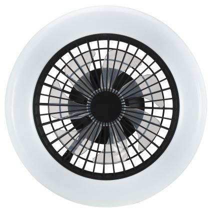 Brilliant - LED hämaratav laevalgusti ventilaatoriga MONTERO LED/20W/230V 2700-6500K, läbimõõt 42 cm, must + kaugjuhtimispult
