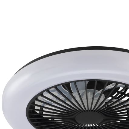 Brilliant - LED hämaratav laevalgusti ventilaatoriga MONTERO LED/20W/230V 2700-6500K, läbimõõt 42 cm, must + kaugjuhtimispult