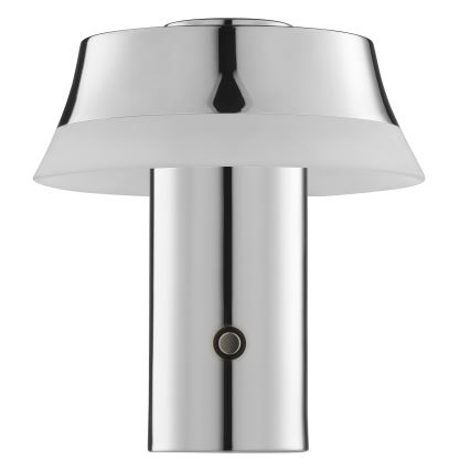 Brilliant - LED hämardatav laetav puutetundlik lauavalgusti KINICH LED/2,5W/5V 2700K 2600 mAh läikiv kroom