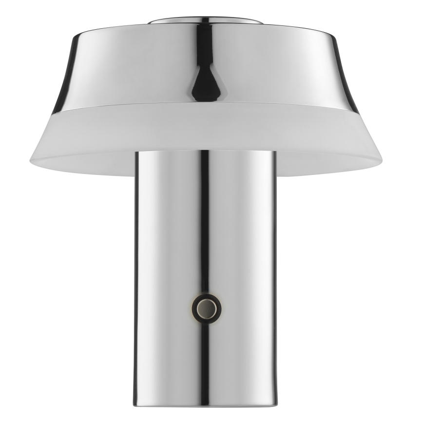 Brilliant - LED hämardatav laetav puutetundlik lauavalgusti KINICH LED/2,5W/5V 2700K 2600 mAh läikiv kroom
