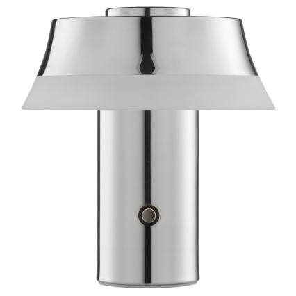 Brilliant - LED hämardatav laetav puutetundlik lauavalgusti KINICH LED/2,5W/5V 2700K 2600 mAh läikiv kroom