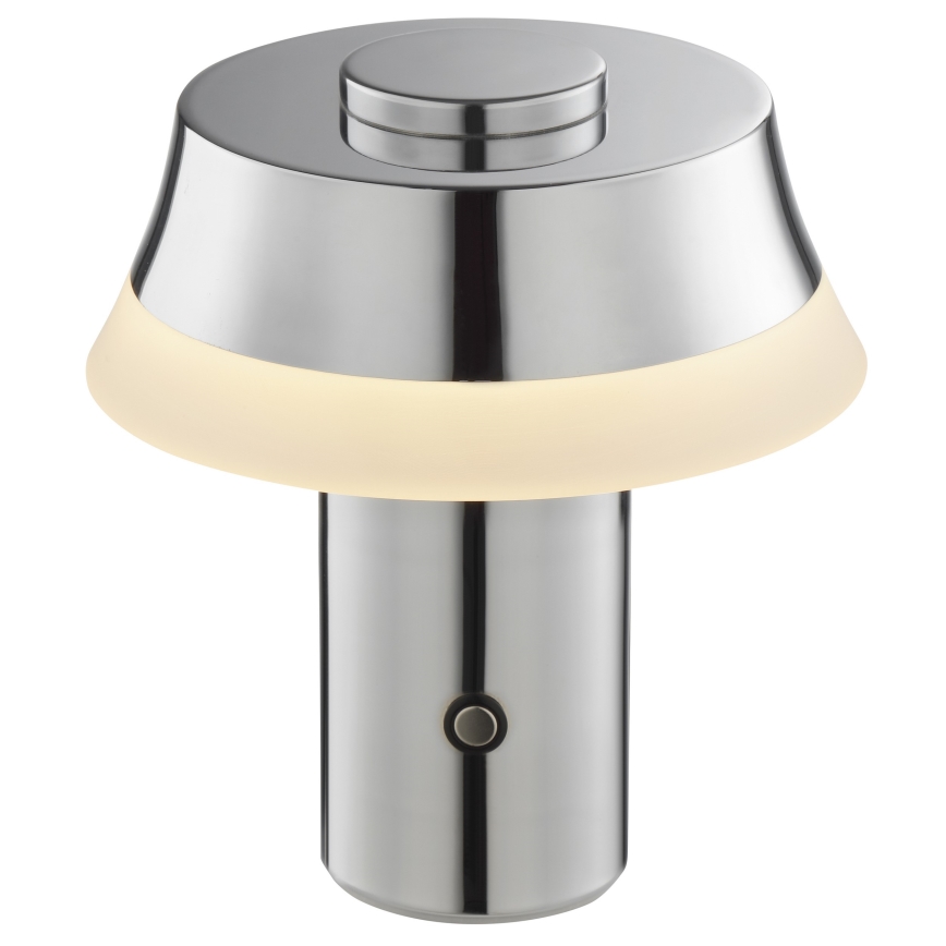 Brilliant - LED hämardatav laetav puutetundlik lauavalgusti KINICH LED/2,5W/5V 2700K 2600 mAh läikiv kroom