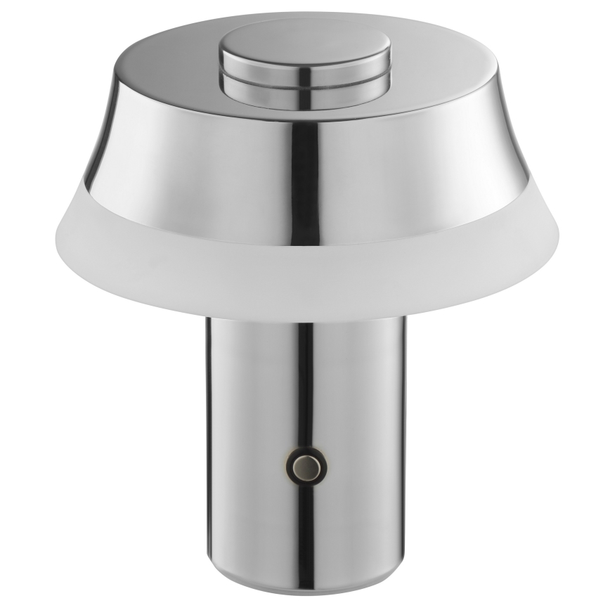 Brilliant - LED hämardatav laetav puutetundlik lauavalgusti KINICH LED/2,5W/5V 2700K 2600 mAh läikiv kroom