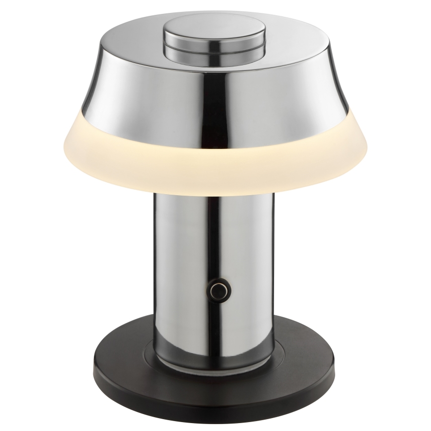 Brilliant - LED hämardatav laetav puutetundlik lauavalgusti KINICH LED/2,5W/5V 2700K 2600 mAh läikiv kroom