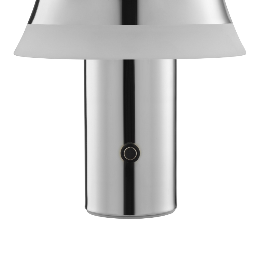 Brilliant - LED hämardatav laetav puutetundlik lauavalgusti KINICH LED/2,5W/5V 2700K 2600 mAh läikiv kroom