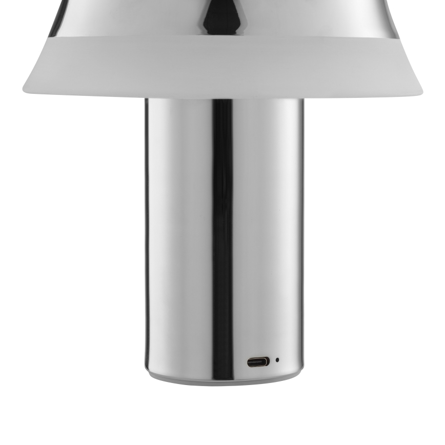 Brilliant - LED hämardatav laetav puutetundlik lauavalgusti KINICH LED/2,5W/5V 2700K 2600 mAh läikiv kroom