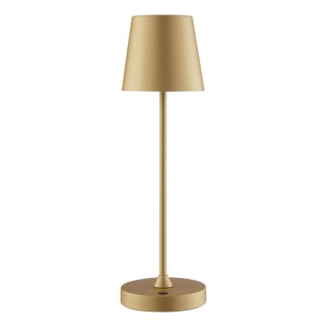 Brilliant - LED hämardatav laetav puutekontrolliga välitingimustesse mõeldud laualamp ELORA LED/2,5W/5V 2700K 2600 mAh IP44 kuldne