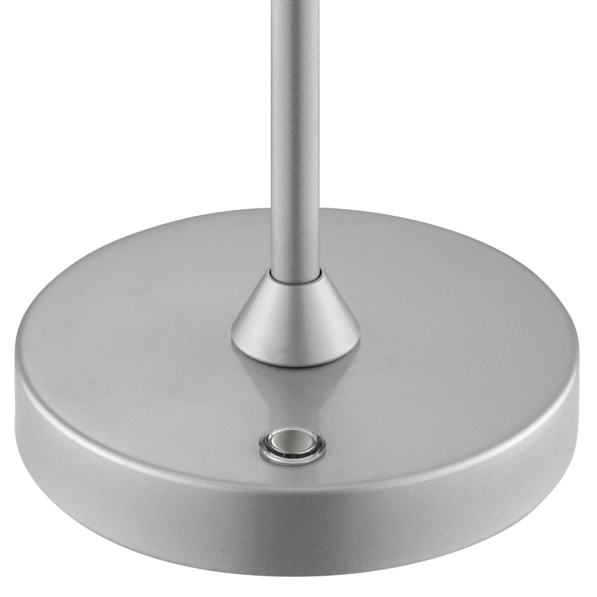 Brilliant - LED hämardatav laetav puutekontrolliga välistingimustesse mõeldud laualamp ELORA LED/2,5W/5V 2700K 2600 mAh IP44 hõbedane