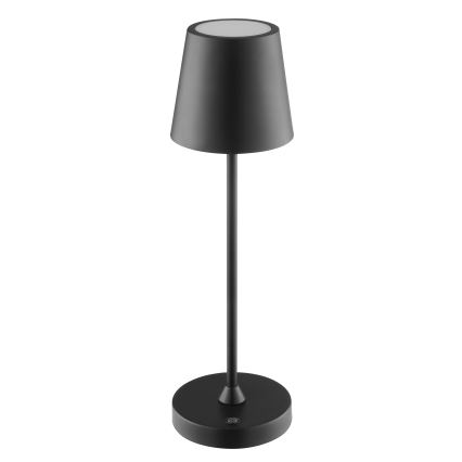 Brilliant - LED hämardatav laetav puutekontrolliga välitingimustes lauavalgusti ELORA LED/2,5W/5V 2700K 2600 mAh IP44 must
