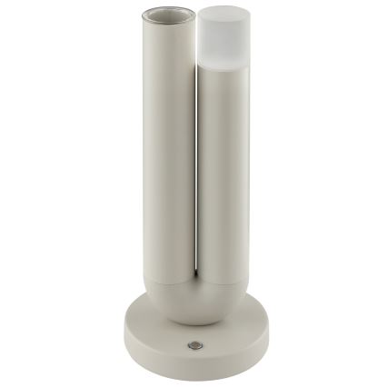 Brilliant - hämardatav, laetav ja puutetundlik välistingimustele mõeldud lauavalgusti SAYU LED/2,5W/5V 2700K 2600 mAh IP44 hall