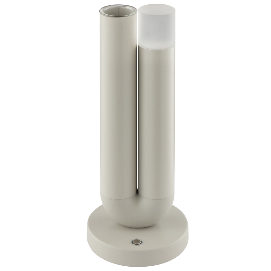 Brilliant - hämardatav, laetav ja puutetundlik välistingimustele mõeldud lauavalgusti SAYU LED/2,5W/5V 2700K 2600 mAh IP44 hall