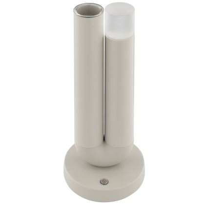 Brilliant - hämardatav, laetav ja puutetundlik välistingimustele mõeldud lauavalgusti SAYU LED/2,5W/5V 2700K 2600 mAh IP44 hall