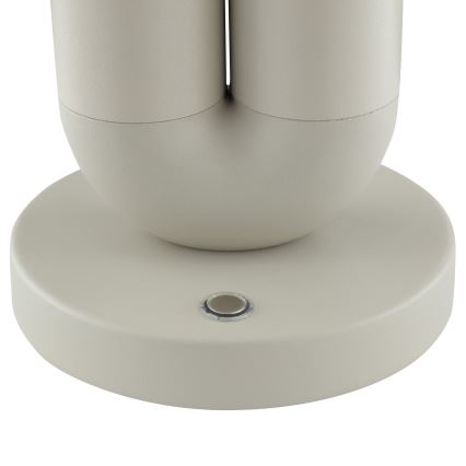 Brilliant - hämardatav, laetav ja puutetundlik välistingimustele mõeldud lauavalgusti SAYU LED/2,5W/5V 2700K 2600 mAh IP44 hall