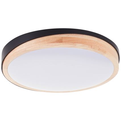 Brilliant - LED Hämardatav laevalgusti BAARLO LED/24W/230V d. 35 cm must/kummi-viigipuu