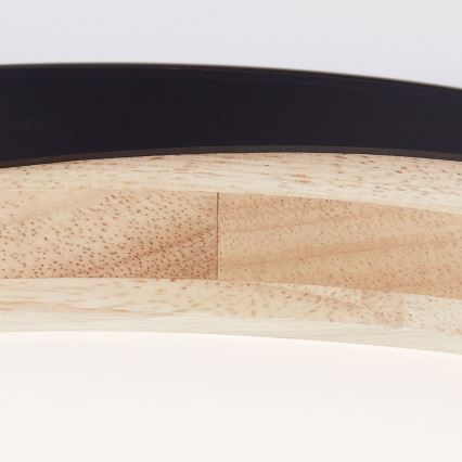 Brilliant - LED Hämardatav laevalgusti BAARLO LED/24W/230V d. 35 cm must/kummi-viigipuu