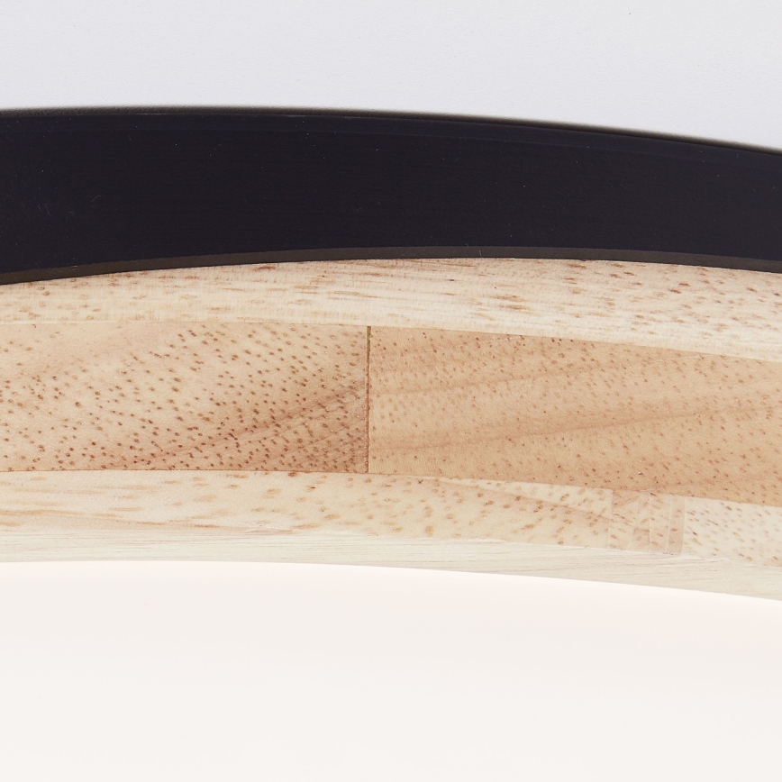 Brilliant - LED Hämardatav laevalgusti BAARLO LED/24W/230V d. 35 cm must/kummi-viigipuu