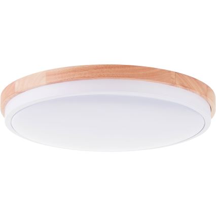 Brilliant - LED Hämardatav laevalgusti BAARLO LED/24W/230V d. 35 cm valge/kummi-viigipuu - FSC sertifitseeritud
