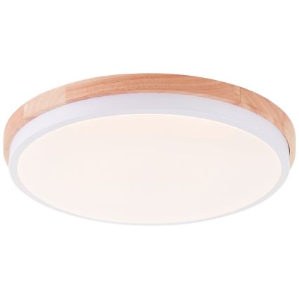 Brilliant - LED Hämardatav laevalgusti BAARLO LED/24W/230V d. 35 cm valge/kummi-viigipuu - FSC sertifitseeritud