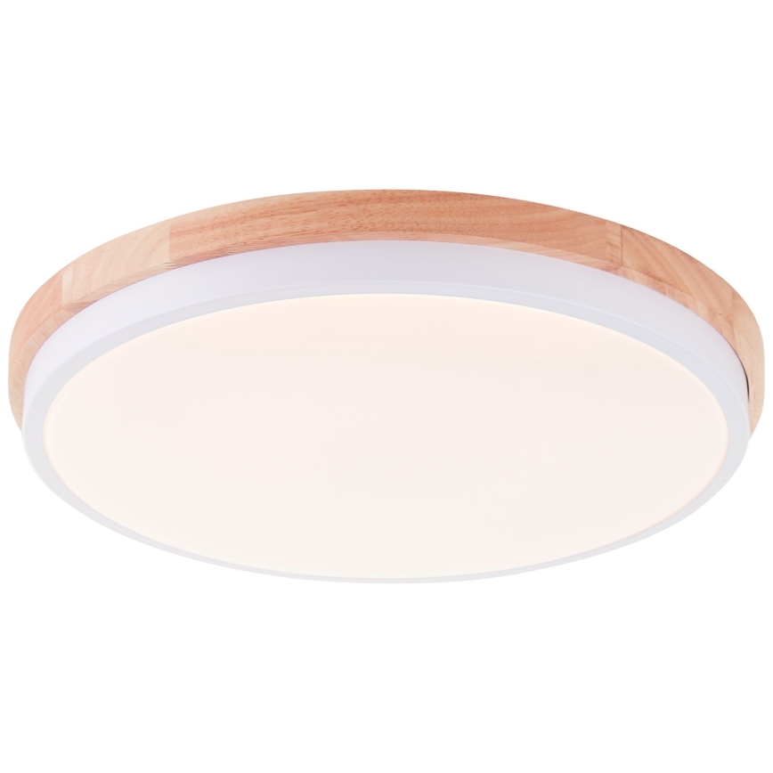 Brilliant - LED Hämardatav laevalgusti BAARLO LED/24W/230V d. 35 cm valge/kummi-viigipuu - FSC sertifitseeritud