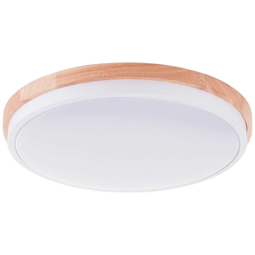 Brilliant - LED Hämardatav laevalgusti BAARLO LED/24W/230V d. 35 cm valge/kummi-viigipuu - FSC sertifitseeritud
