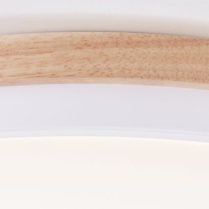 Brilliant - LED Hämardatav laevalgusti BAARLO LED/24W/230V d. 35 cm valge/kummi-viigipuu