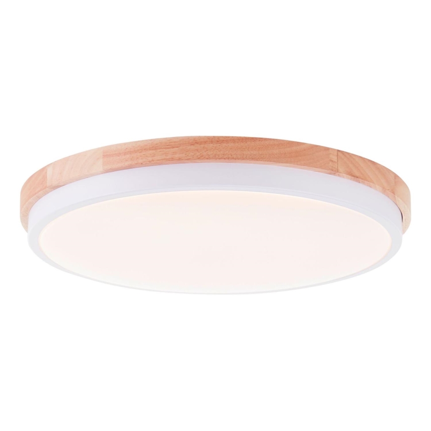 Brilliant - LED Hämardatav laevalgusti BAARLO LED/24W/230V d. 35 cm valge/kummi-viigipuu - FSC sertifitseeritud