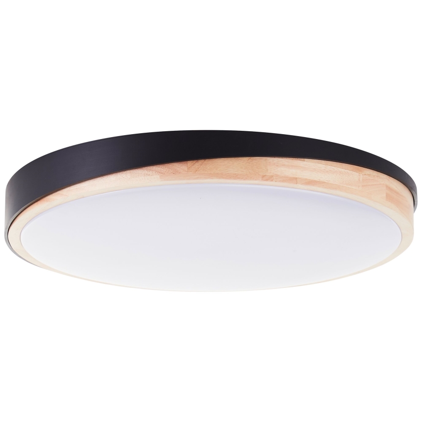 Brilliant - LED Hämardatav laevalgusti BAARLO LED/36W/230V 3000-6500K d. 50 cm must/kummi-viigipuu + kaugjuhtimispult