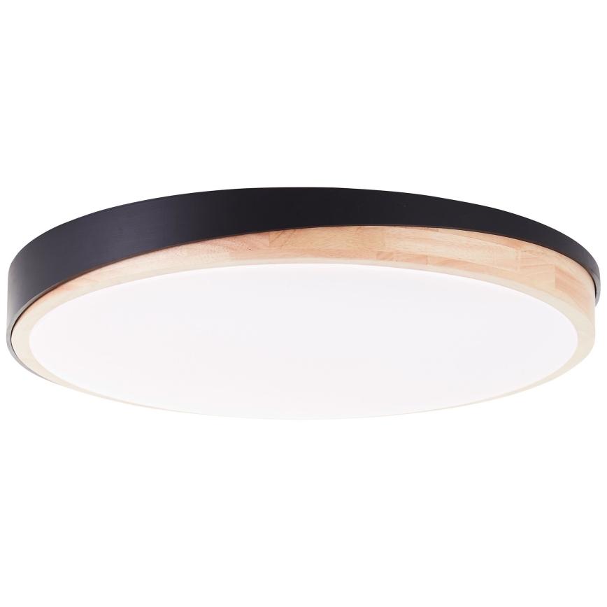 Brilliant - LED Hämardatav laevalgusti BAARLO LED/36W/230V 3000-6500K d. 50 cm must/kummi-viigipuu + kaugjuhtimispult