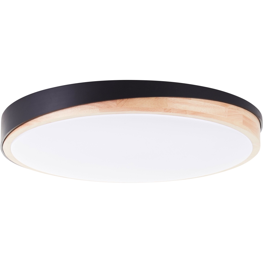 Brilliant - LED Hämardatav laevalgusti BAARLO LED/36W/230V 3000-6500K d. 50 cm must/kummi-viigipuu + kaugjuhtimispult