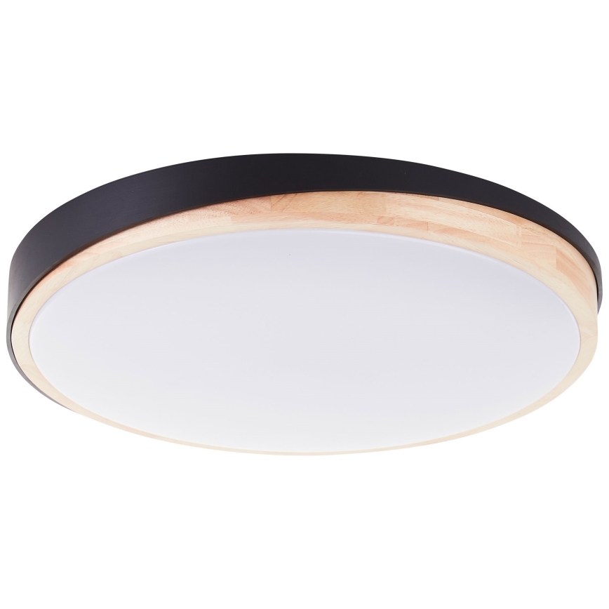 Brilliant - LED Hämardatav laevalgusti BAARLO LED/36W/230V 3000-6500K d. 50 cm must/kummi-viigipuu + kaugjuhtimispult