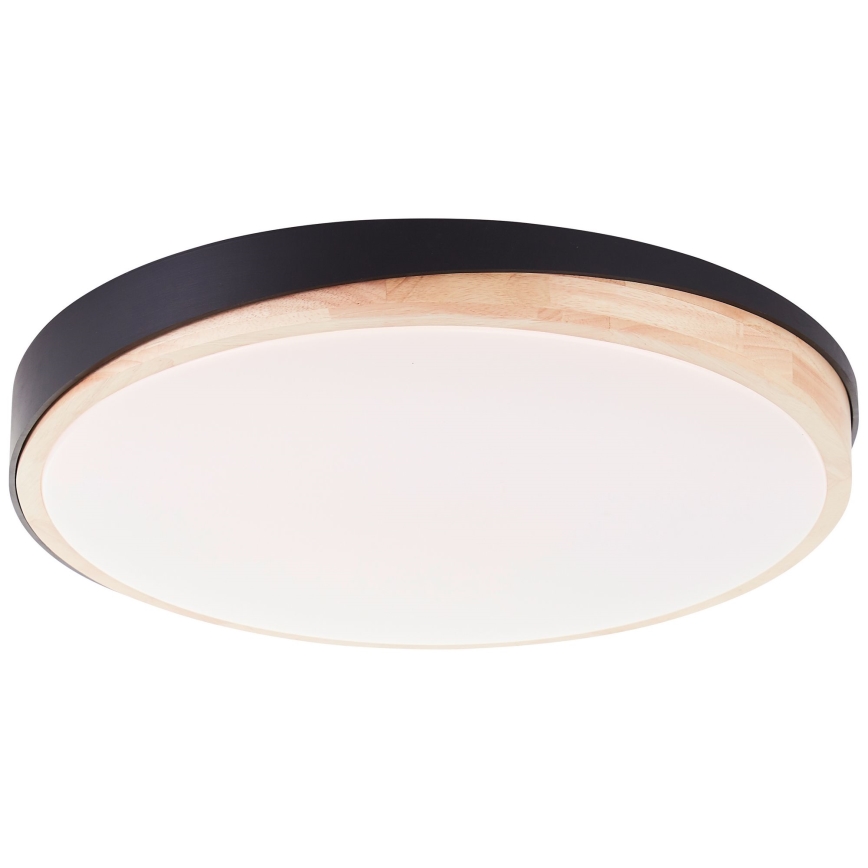Brilliant - LED Hämardatav laevalgusti BAARLO LED/36W/230V 3000-6500K d. 50 cm must/kummi-viigipuu + kaugjuhtimispult