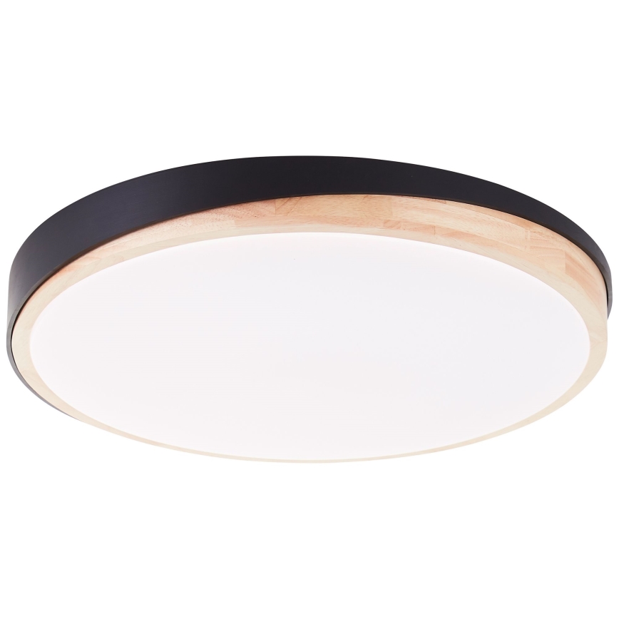Brilliant - LED Hämardatav laevalgusti BAARLO LED/36W/230V 3000-6500K d. 50 cm must/kummi-viigipuu + kaugjuhtimispult