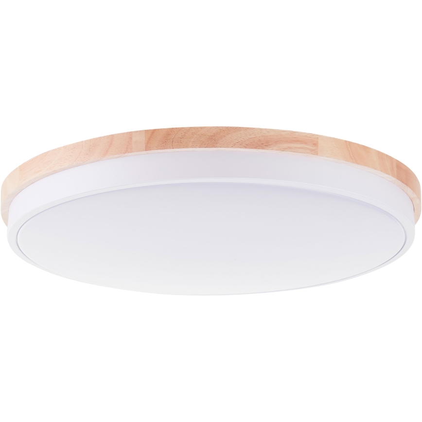 Brilliant - LED Hämardatav laevalgusti BAARLO LED/36W/230V 3000-6500K d. 50 cm valge/kummi-viigipuu + kaugjuhtimispult - FSC sertifitseeritud