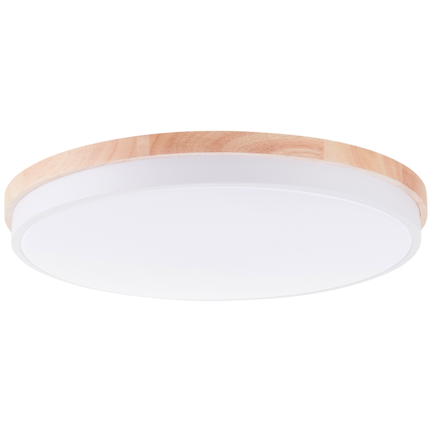 Brilliant - LED Hämardatav laevalgusti BAARLO LED/36W/230V 3000-6500K d. 50 cm valge/kummi-viigipuu + kaugjuhtimispult - FSC sertifitseeritud