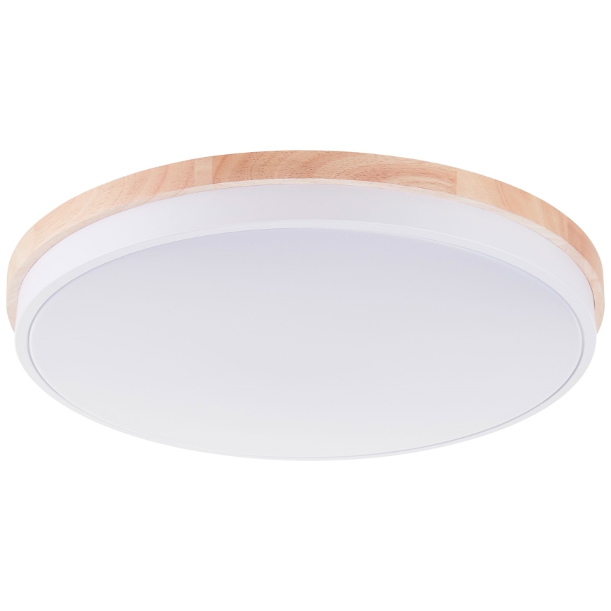 Brilliant - LED Hämardatav laevalgusti BAARLO LED/36W/230V 3000-6500K d. 50 cm valge/kummi-viigipuu + kaugjuhtimispult - FSC sertifitseeritud