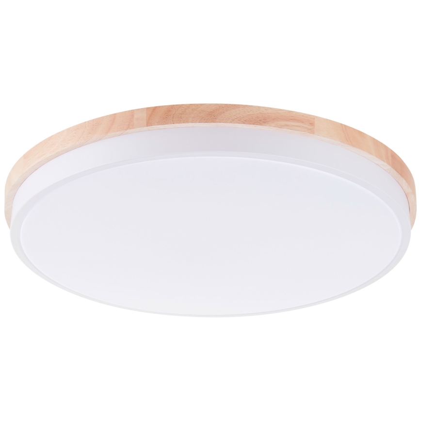 Brilliant - LED Hämardatav laevalgusti BAARLO LED/36W/230V 3000-6500K d. 50 cm valge/kummi-viigipuu + kaugjuhtimispult - FSC sertifitseeritud