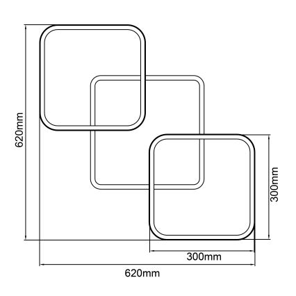 Brilliant - LED Hämardatav laevalgusti DENNET LED/40W/230V 3000K 62x62 cm