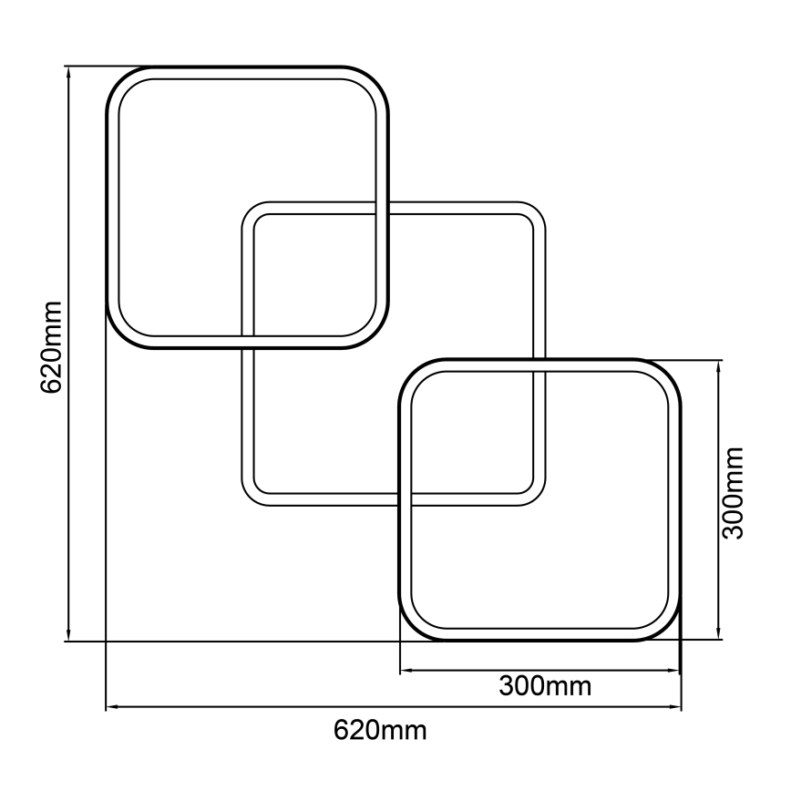 Brilliant - LED Hämardatav laevalgusti DENNET LED/40W/230V 3000K 62x62 cm