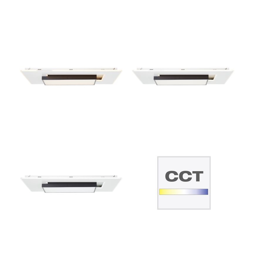 Brilliant - LED Hämardatav laevalgusti HUTSON LED/60W/230V 3000-7100K 50x80 cm valge + kaugjuhtimispult