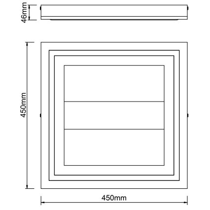Brilliant - LED Hämardatav laevalgusti RHEA LED/24W/230V 3000K 45x45 cm
