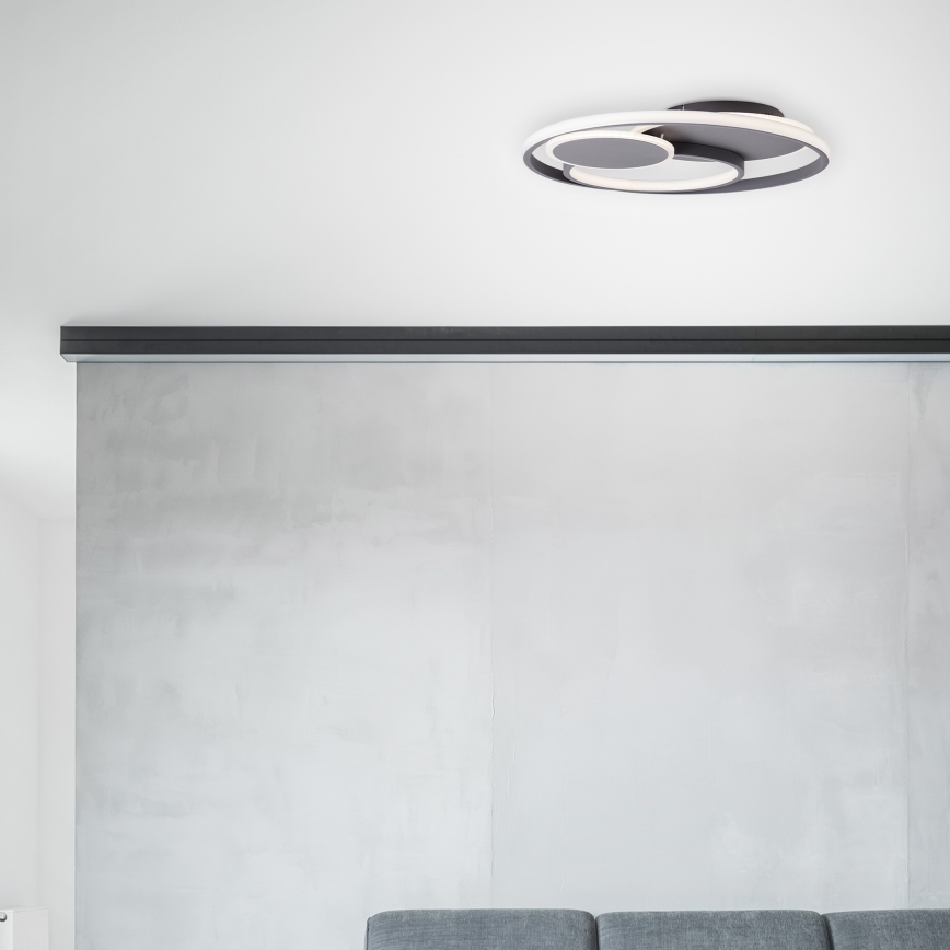 Brilliant - LED Hämardatav laevalgusti RUNDA LED/50W/230V 3000-6500K must + kaugjuhtimispult
