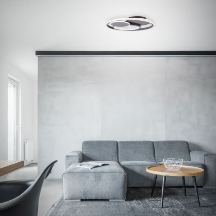 Brilliant - LED Hämardatav laevalgusti RUNDA LED/50W/230V 3000-6500K must + kaugjuhtimispult