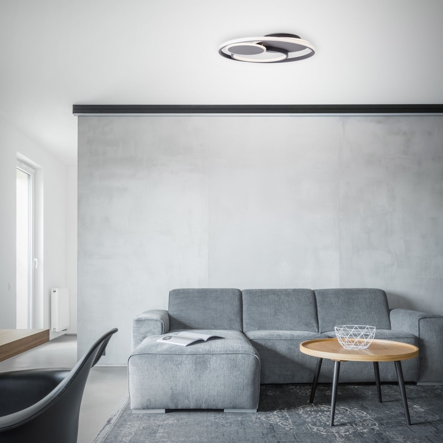 Brilliant - LED Hämardatav laevalgusti RUNDA LED/50W/230V 3000-6500K must + kaugjuhtimispult
