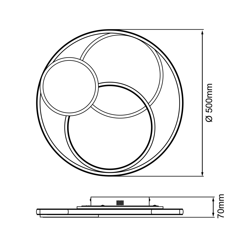 Brilliant - LED Hämardatav laevalgusti RUNDA LED/50W/230V 3000-6500K valge + kaugjuhtimispult