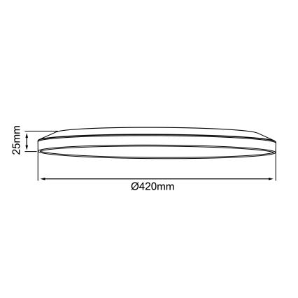 Brilliant - hämardatav LED-laevalgusti SORELL LED/24/230V 3000-6500K Ø 42 cm valge + kaugjuhtimispult