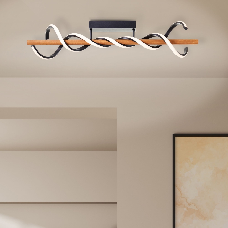 Brilliant - LED Hämardatav pinnale kinnitatav lühter AMALIA LED/38W/230V mänd - FSC sertifitseeritud