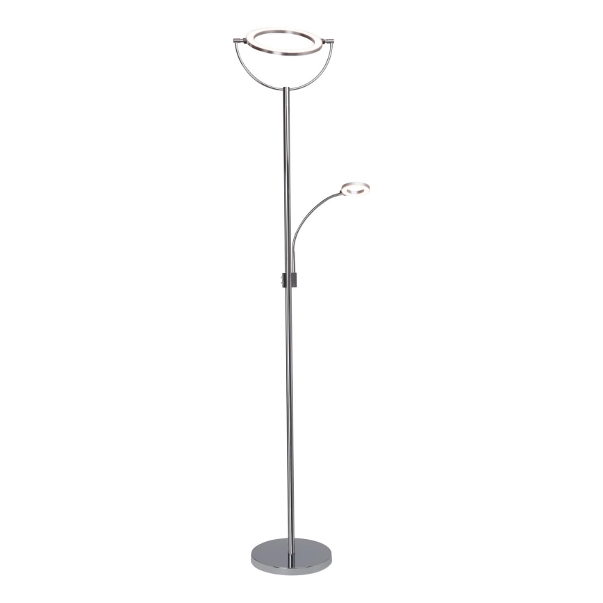 Brilliant - LED Hämardatav põrandalamp DEMIAN 2xLED/12W/230V läikiv kroom
